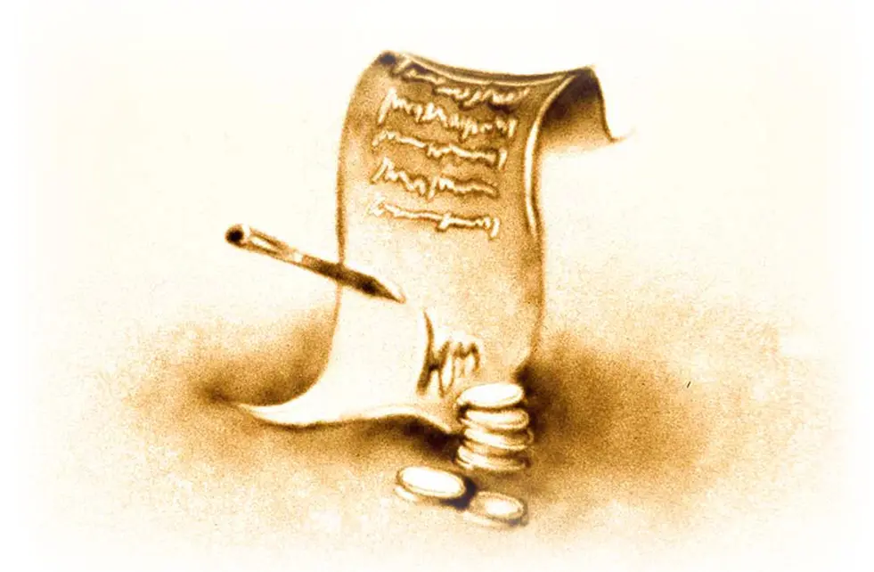 Sand art depiction of a live entertainment agreement contract between artist and client in Las Vegas.