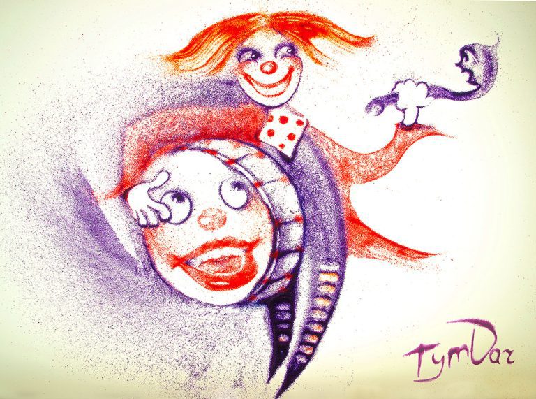 book-circus-art-show-in-Philadelphia-animation-clown-by-daria-tym