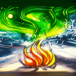 bonfire-in Kiryun-painting